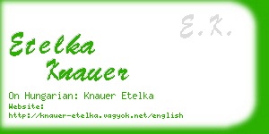 etelka knauer business card